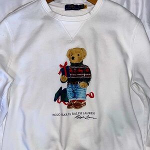 Polo by Ralph Lauren White Teddy Bear Sweatshirt